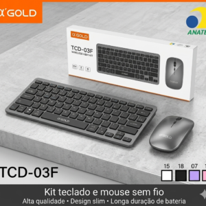 Kit teclado e mouse sem fio TCD-03F