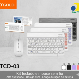 Kit teclado e mouse sem fio TCD-03